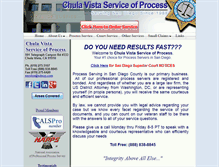 Tablet Screenshot of chulavistaserviceofprocess.com